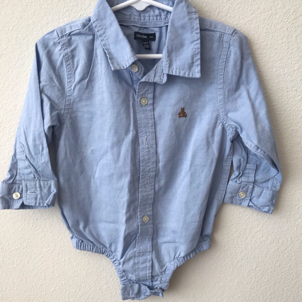 Baby Gap long sleeve button up onesie